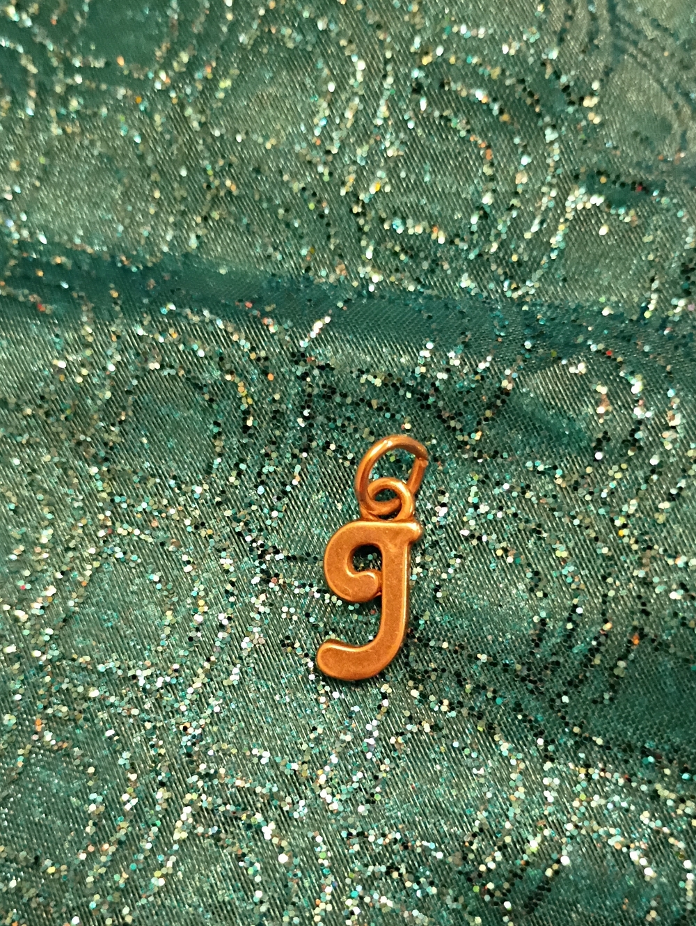 Sterling Silver 'J' Initial Charm Pendant